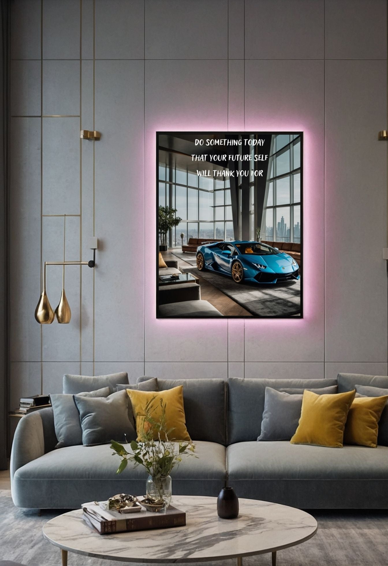 High-Quality Blue Lamborghini Jigsaw Puzzle